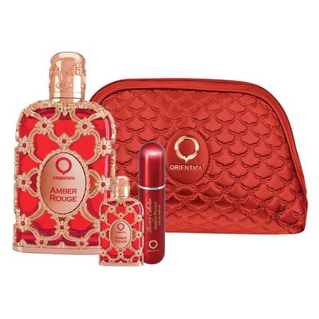 COFFRET AMBER ROUGE EDP 80ML+EDP 7,5ML+NEC+ATOMIZADOR