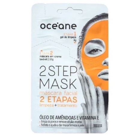 Océane Dual Step Mask Óleo de Amêndoas e Vitamina E - Máscara Facial 2 Etapas