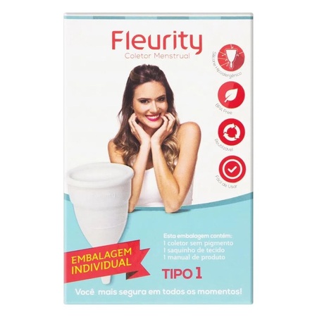 Fleurity Coletor Menstrual Incolor Tipo 1 - Coletor