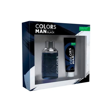 Kit de Perfume Masculino Colors Black Benetton - Eau de Toilette 100ml + Gel de Banho 75ml