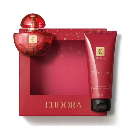 Kit De Perfume Feminino Rouge Eudora - Eau de Parfum 75ml + Hidratante 100ml