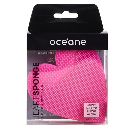 Océane Heart Sponge Pink - Esponja de Limpeza Facial