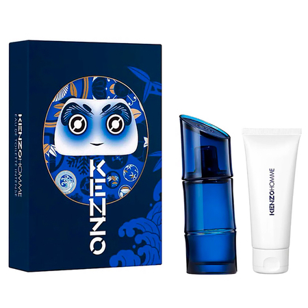 Kit de Perfume Masculino Kenzo Homme Intense - Eau de Toilette 60ml + Gel de Banho 75ml