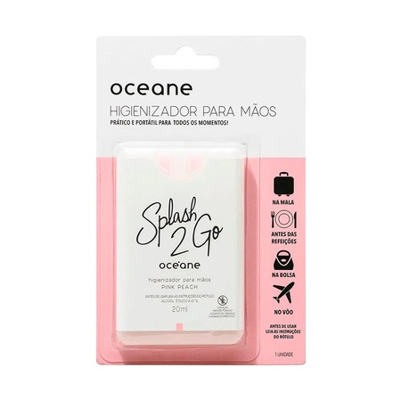 Océane Splash 2 Go Pink Peach - Higienizador de Mãos