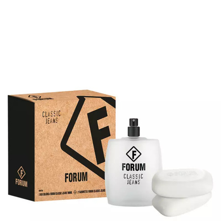 Kit de Perfume Masculino Forum Jeans - Deo Colônia 100 ml + 2 Sabonetes 90g