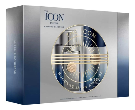 Kit de Perfume Masculino The Icon Elixir Banderas - Eau de Toilette 100ml + Desodorante 150ml