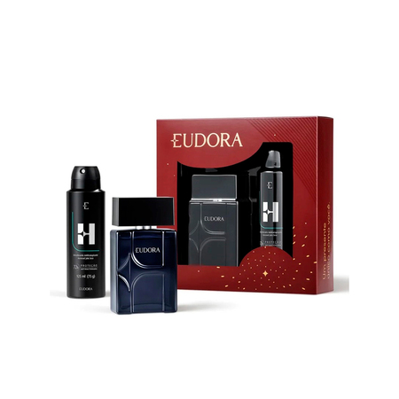 Kit de Perfume Masculino Eudora H - Deo Colônia 100ml + Desodorante 125ml