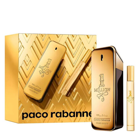 Kit de Perfume Masculino 1 Million Pasco Rabanne - Eau de Toilette 100ml + Miniatura 10ml