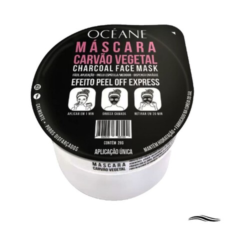 Oceane Máscara Carvão Vegetal - Máscara Facial 28g