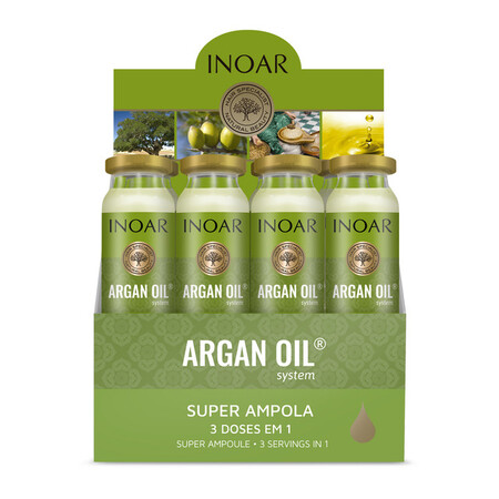 #INOAR DISPLAY AMPOLA ARGAN 45ML COM 12 UNIDADES