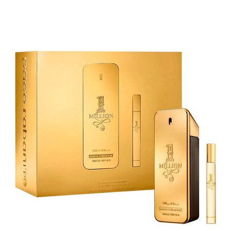 Kit de Perfume Masculino 1 Million Pasco Rabanne - Eau de Toilette 200ml + Miniatura 10ml