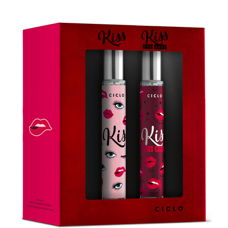 Kit de Perfume Feminino Ciclo - EDP Kiss 30ml + EDP Kiss You More 30ml