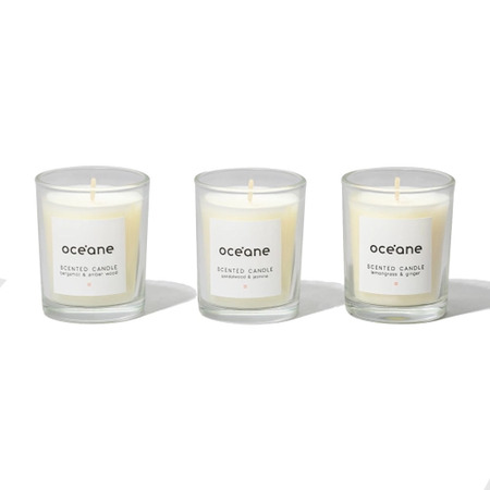 OCEANE SCENTED CANDLE KIT COM 3 VELAS