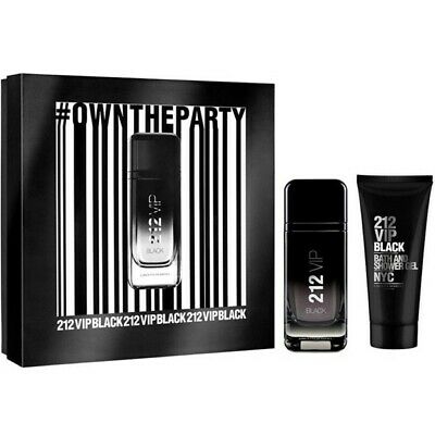 Kit de Perfume Masculino 212 Vip Men Black Carolina Herrera - Eau de Parfum 100ml + Gel de Banho 100ml