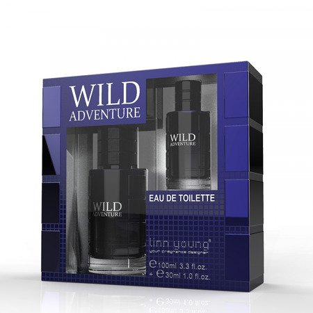 Kit de Perfume Masculino Wild Adventure Homme Linn Young - Eau de Toilette 100ml + 30ml
