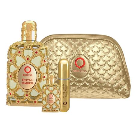 COFFRET ROYAL AMBER EDP 80ML+EDP 7,5ML+NEC+ATOMIZADOR
