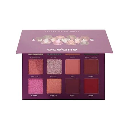 OCEANE PURPLE 12 SHADES PALETA DE SOMBRAS