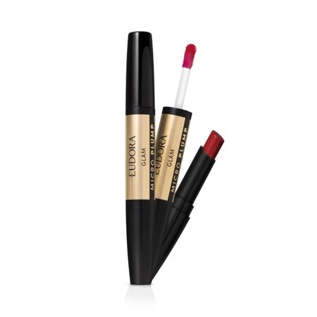 Batom Duo Micro Plump Vermelho Único - Eudora Glam