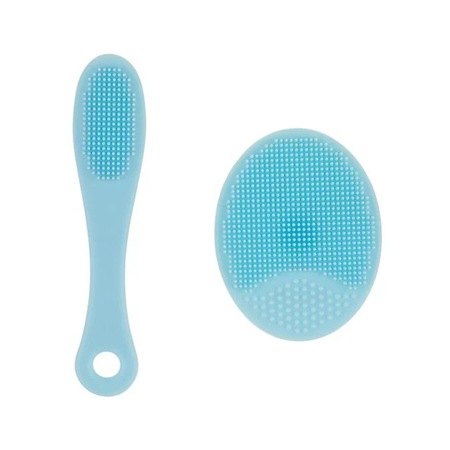 *OCEANE ESPONJA FACIAL SILICONE SET AZUL