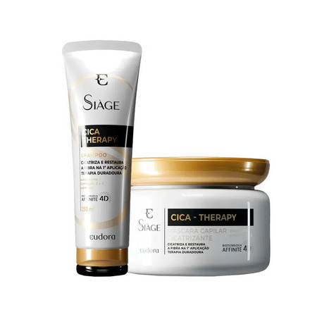Kit Cica-Therapy Siàge : Shampoo 250ml + Máscara Capilar 250g