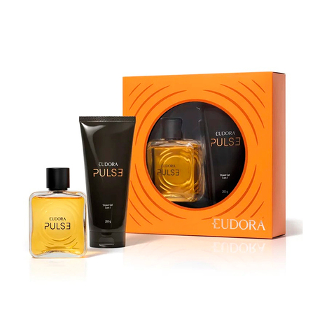 Kit Masculino Pulse Eudora - Deo Colônia 100ml + Gel de Banho 3 em 1 200g