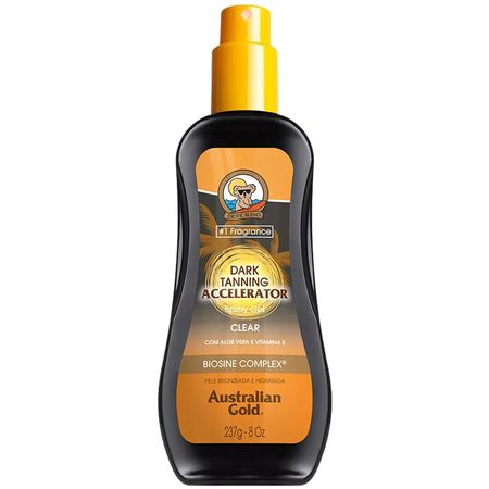 Australian Gold Accelerator Dark Tanning Spray Gel Clear - Spray Bronzeador 237ml