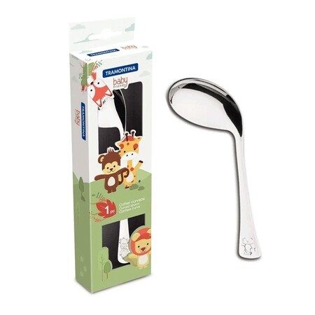 *TRAMONTINA COLHER CURVADA ACO INOX PARA CRIANCA