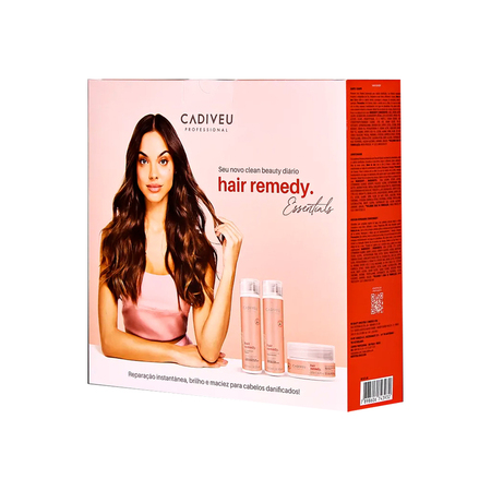 Kit Cadiveu Professional Hair Remedy - Shampoo 250ml + Condicionador 250ml + Máscara Reparadora 200ml