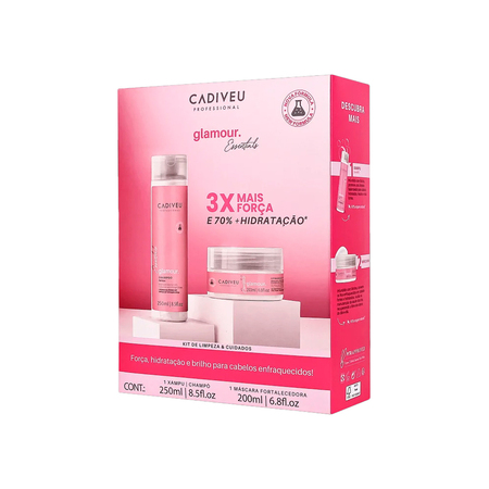 CADIVEU ESSENTIALS GLAMOUR KIT SH 250ML+MASC 200ML