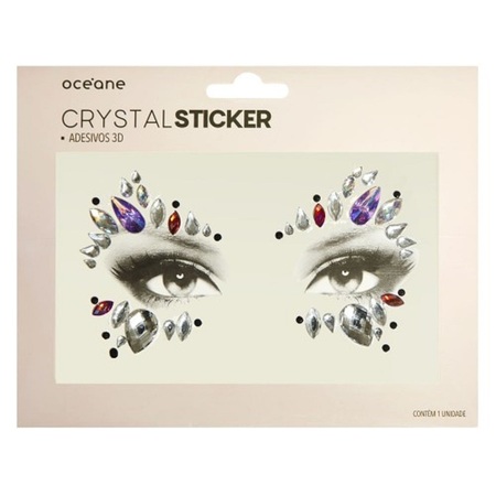 Ocèane Crystal Sticker Adesivo 3D S3 - Adesivo para Maquiagem
