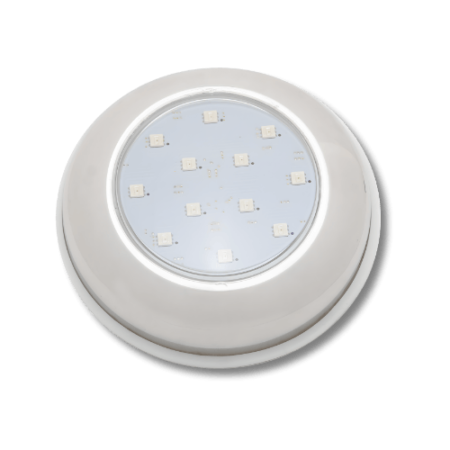 Hiper LED 16W Inox 316L Branco Quente 3000k