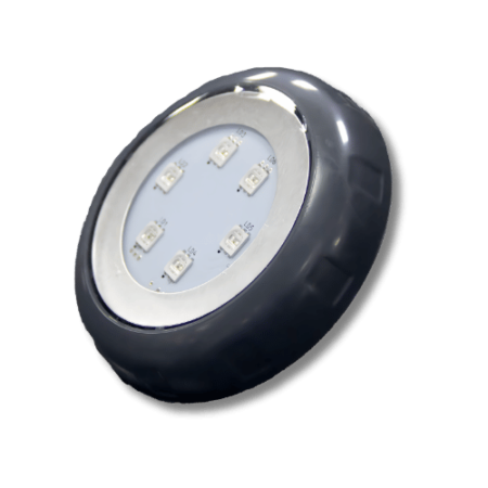 LED 9W Azul Resinado Cinza