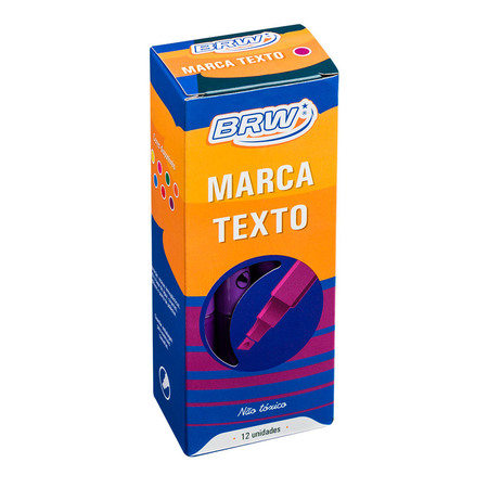 MARCA-TEXTO FLUORESCENTE ROXO - CAIXA C/ 12UN
