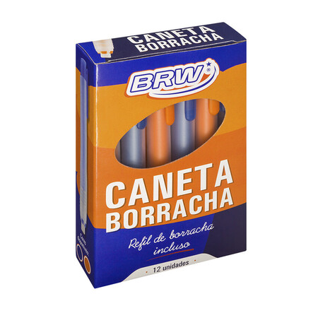 BORRACHA CANETA RETRÁTIL - 12UN