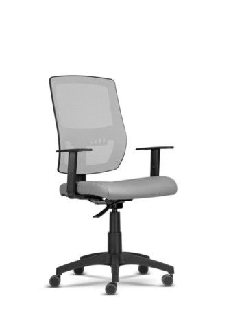 Cadeira Giratória Apollo Home Office - Courvin Cinza e Tela Cinza