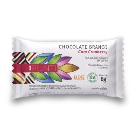 CHOCOLATE BRANCO COM CRANBERRY GIUNTI 8G - UNICA