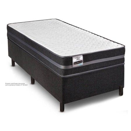 Conjunto Colchão Solteiro King+Cama Box Inducol Bogotá Mola MaxForce Pro 96x203