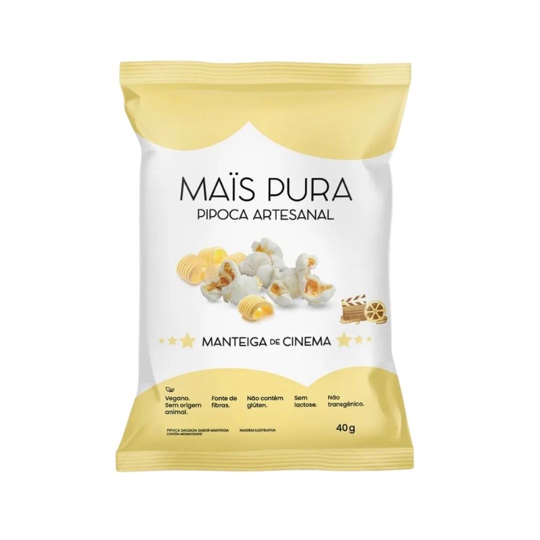 Pipoca Mais Pura Manteiga de Cinema 40g