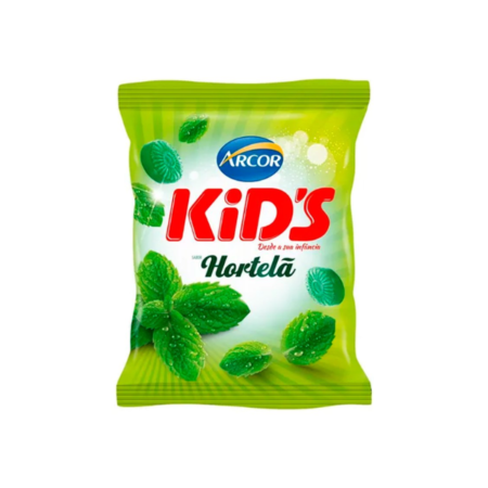 Bala Arcor Kids Hortelã pcte 400g