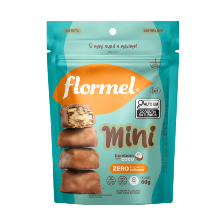 Mini Bombom Zero Flormel Coco 60g