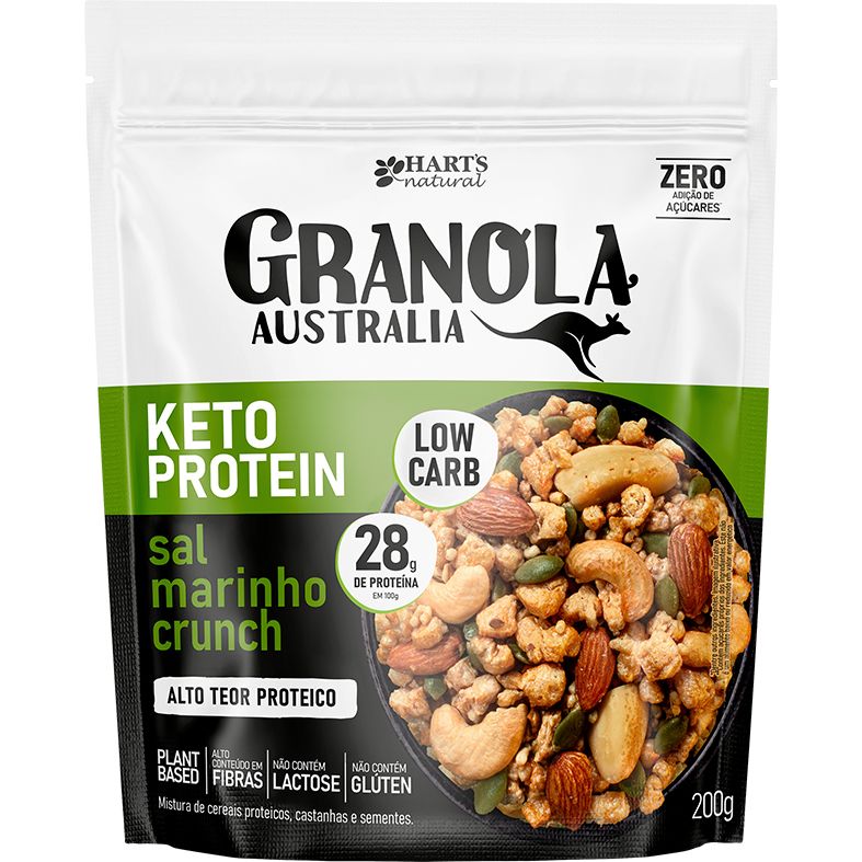 Granola Australia Keto Protein Harts Sal Marinho Crunch 200g