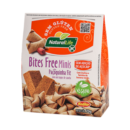 Bites Free Minis Naturallife Paçoquinha Fit 70g