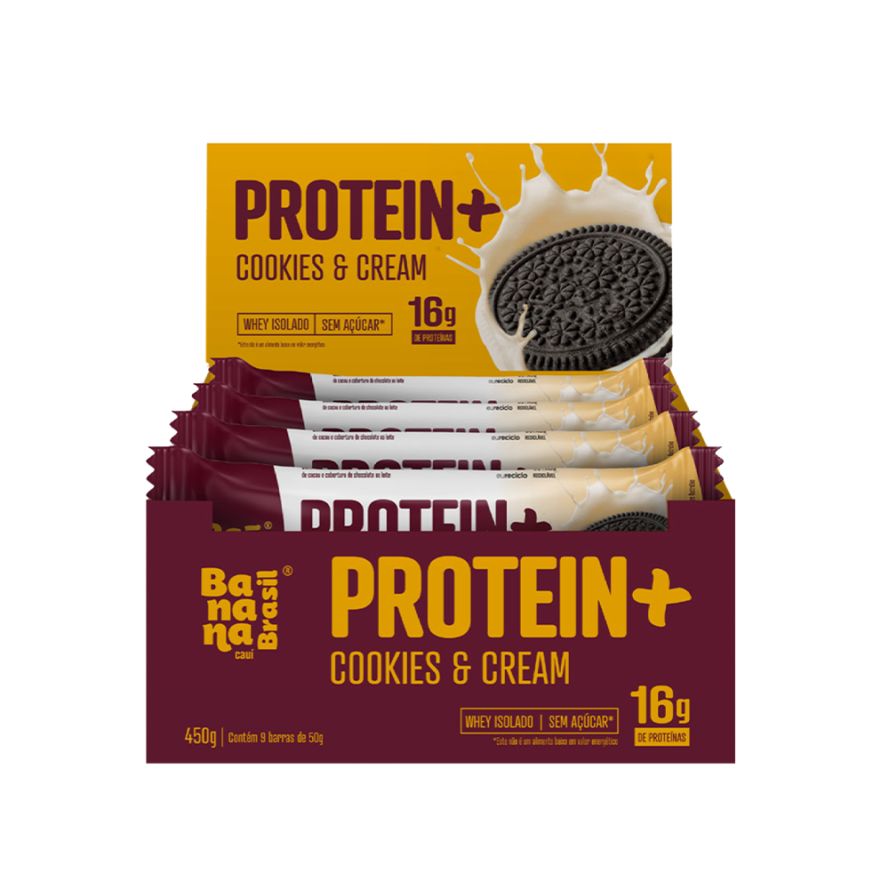 Barra Protein+ Banana Brasil Cookies dp 9x50g