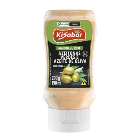 Maionese Kisabor Azeitonas Verdes 200g