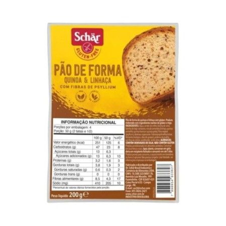 Pão Schar de Forma Quinoa e Linhaça 200g