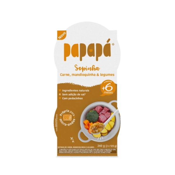 Sopinha Papapá Carne Mandioquinha e Legumes 240g