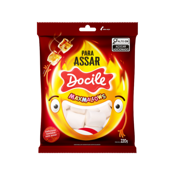 Maxmallows Docile Tubo Branco para Assar 220g
