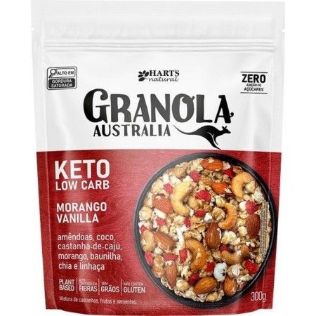 Granola Australia Keto Harts Morango Vanilla 300g
