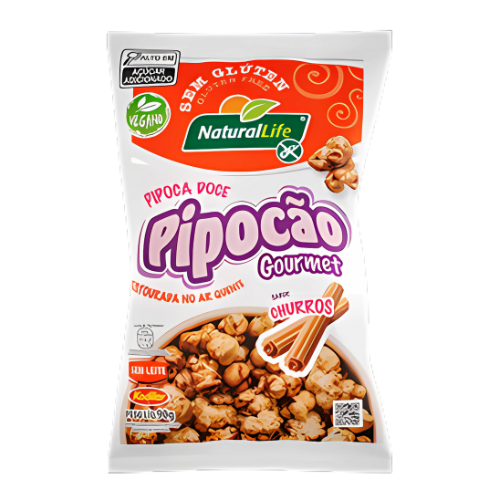 Pipocão Gourmet Vegano Naturallife Churros 90g