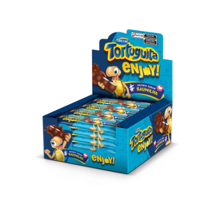 Chocolate Arcor Tortuguita Enjoy Baunilha dp 24x28g